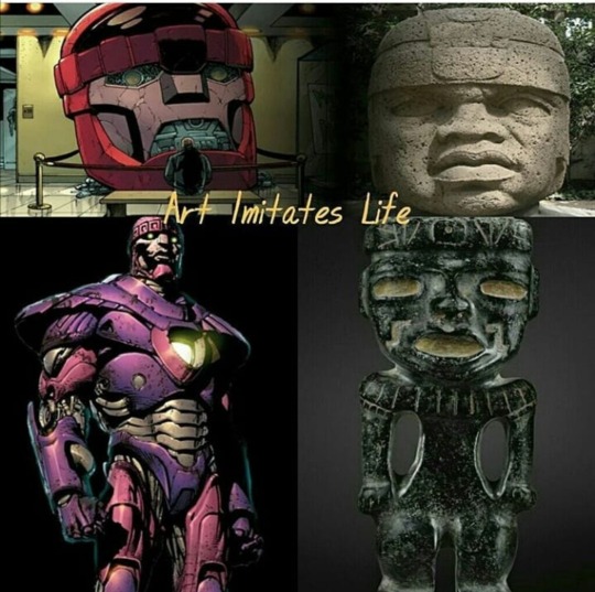 wit-expansion:Artifacts and art from South America above and below.❤🎨 Clockwise from right : An Olmec statue, a South American artifact and sentinels art from Xmen. ❤ Dragon Ball Z❤❄ ❤The Millennium Falcon from Star Wars vs The Eye of Horus