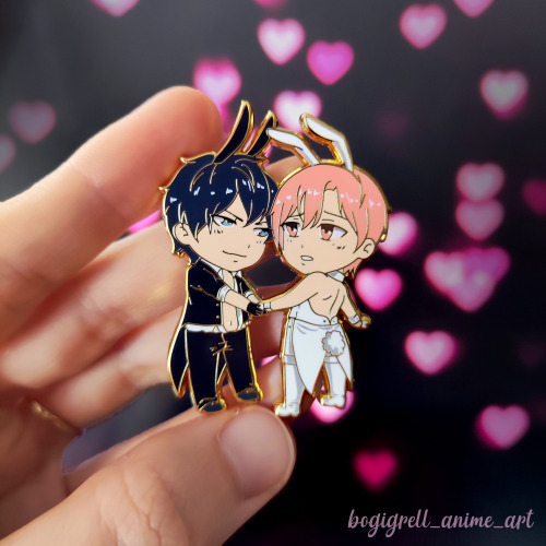 Shirotani x Kurose Chibi pin Who loves Ten Count? One of my best ~~Pin designed by me, feel fre