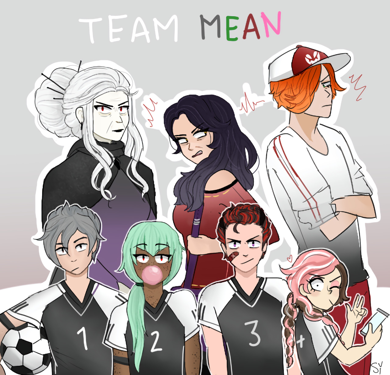 saskyang: Introducing the away team, Team MEAN for the Soccer (SSKR) Moms AU!  extra-
