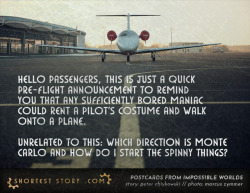 shorteststory: PRE-FLIGHT ANNOUNCEMENT //