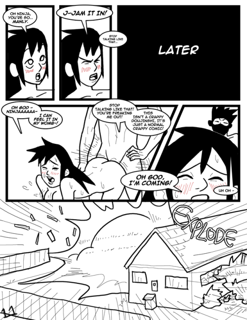 Ninja Legend of Ninja the Shinobi - 2/3Despite being for 24 Hour Comic Day, I actually drew this in about 12-14 hours. I had to sleep midway when I realized that staying up for a full day before the comic day was a really bad idea.