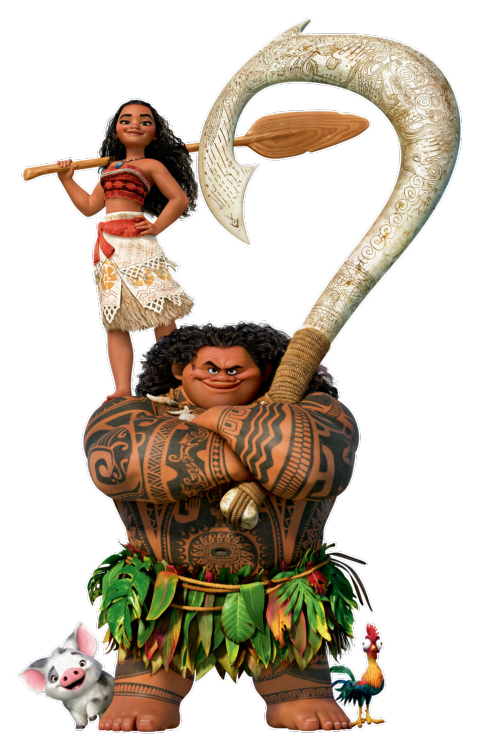 Artworks/PNG en HD de Moana, Maui, Pua & Heihei - Disney Princess