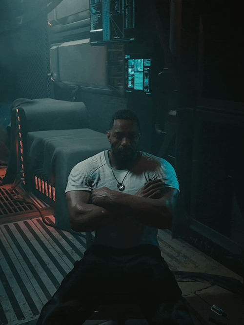 IDRIS ELBA As Solomon Reed In Cyberpunk 2077: Phantom Liberty (2023).
