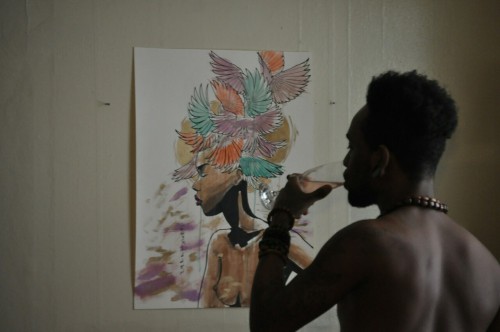 mpr1m3:Painting naked is liberating. Being comfortable in your own skin is liberating. Its something people take for granted. I constantly advocate for women to be more comfortable with their bodies and in turn it has helped me build confidence in my