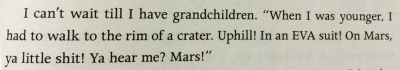 mark-watney-spacepirate: thec8h10n4o2:  estocadaa: The Martian is a literary masterpiece.  Yep  the most relatable book 