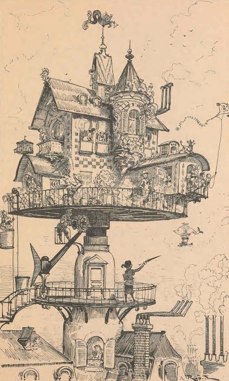 smithsonianlibraries: A 19th century prediction of the kind of house the people of the 20th century 