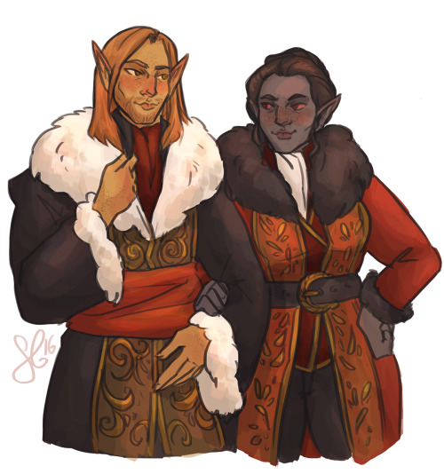 more double dragonborn au: aeronir and maerwyn crash the thalmor embassy party (posing as a married 