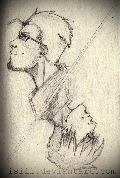Juste A Doodle And Fan Art From Fullmetal Alchemist. (Roy Mustang & Maes Hughes)
