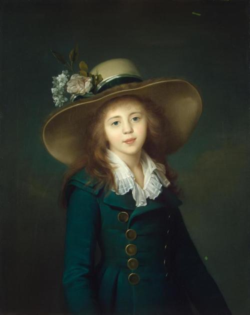 Portrait of Catherine Stroganova as a child by Jean-Louis Voille, c. 1791-92