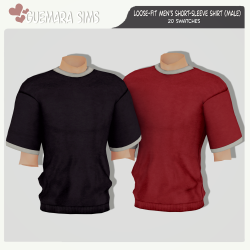Introducing The Latest Addition To Your Sims' Wardrobe - The Loose-Fit Men's Short-Sleeve Shirt For Sims