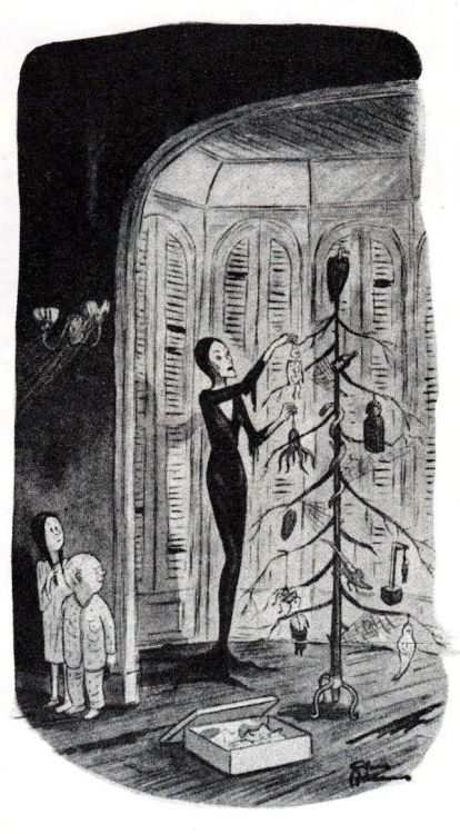 slobbering:Christmas with the Addams Family by Charles Addams