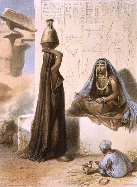 Women of Middle Egypt, illustration from &lsquo;The Valley of the Nile&rsquo;, engraved by M