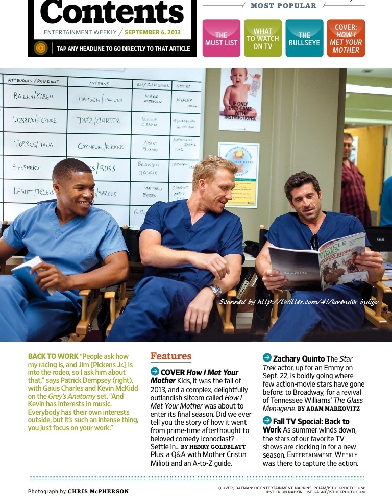lavenderandindigo:  Grey’s Anatomy - Season 10 Fall Preview - EW (Entertainment