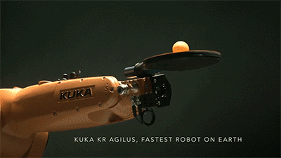 The Duel- Timo Boll vs. KUKA Robot Just make some awesome move into gif :3