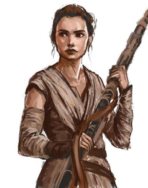 Rey sketch!! Feels SO good to break out the tablet after a semester-long hiatus!! Oh, grad school&he