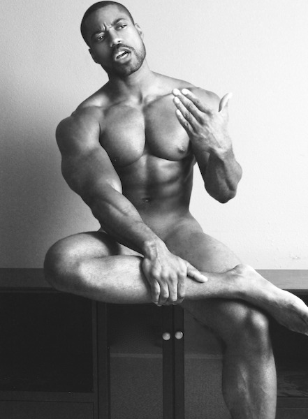 dominicanblackboy: Sexy gorgeous muscle ass Kelvin Wislon and that big delicious dick between his le