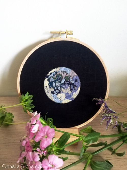  “Moon pattern”My embroidery pattern of the Moon is now available on my Etsy shop Its a 