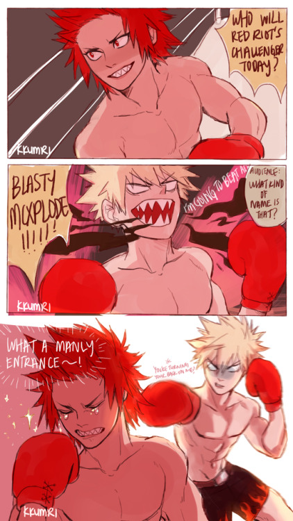 kkumri: im having so much fun with boxers!kiribaku