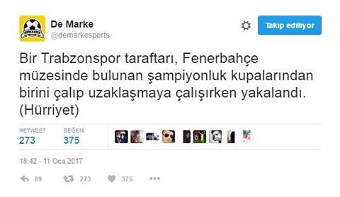 Bir Trabzonspor taraftarı,...