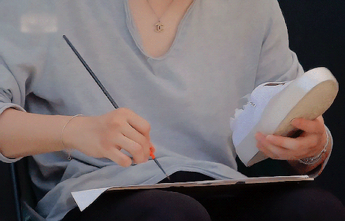 Baby Relaxing And Painting