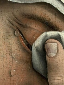 queenofthecarpathians:  Details from The Descent from the Cross by Rogier van der Weyden, c. 1435 Museo del Prado, Spain 