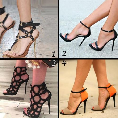 ideservenewshoesblog:Enticing Coppy Leather Ankle Strap Dress Sandals - Black