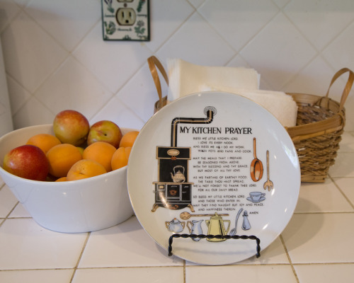 Vintage Kitchen Prayer Plate