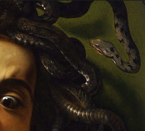 “ Caravaggio, detail from Head of Medusa
”