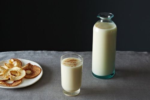 moroccan-style almond milk with orange blossom water and cinnamon