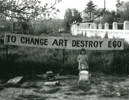 thedeathofcool:  Ben Vautier, To Change Art Destroy Ego, 1965