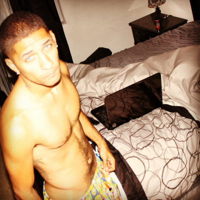 dominicanblackboy:  A hot moment in bed with sexy fat pretty ass and delicious fat