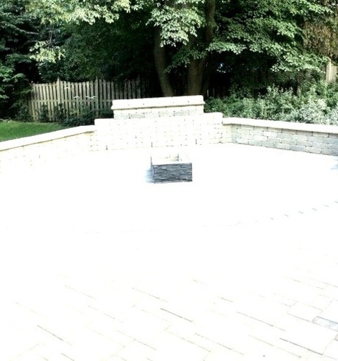 Detroit PatioAn Illustration Of A Sizable Arts And Crafts-style Brick Patio In The Backyard With A Fire