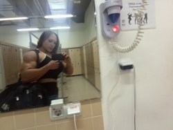 lv4femalemuscle:  pdgde:  You would take a selfie to if that was your arm after a workout…       go big or go home..  Ummm, yeah you’re right!!