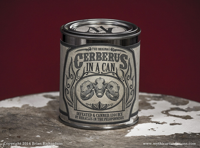 e-phemero:  Poseable “Cerberus in a Can” now available in our Etsy shop Someday