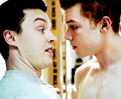 tea-party-in-the-bunker:  savingpeoplehuntingpie:  What is this from?! I want them to kiss. Do they kiss.  Shameless, love. Mickey and Ian. 