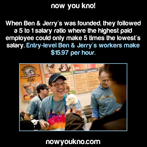 oniduval:  nowyoukno:  Now You Know more about Ben & Jerry’s! (Source)  Good guy Ben and Jerry’s :D 