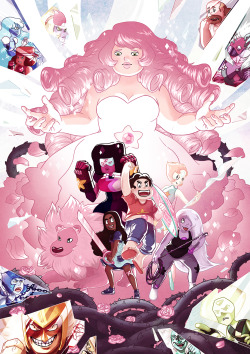 salt-grain-of-doom:  Something I’ve been working on the past few days. Pretty cliché I have to admit, nothing new to see here. So much pink! So much shiny thingies! I juste love Steven Universe so much!  I made it into a print on society6, have a