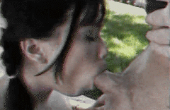 bitejobs:  Complete Set: Asian with braces deepthroating white meat. Gifs 1-10 of