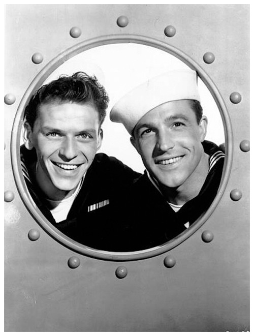 Gene Kelly and Frank Sinatra. Anchors Aweigh (1945).