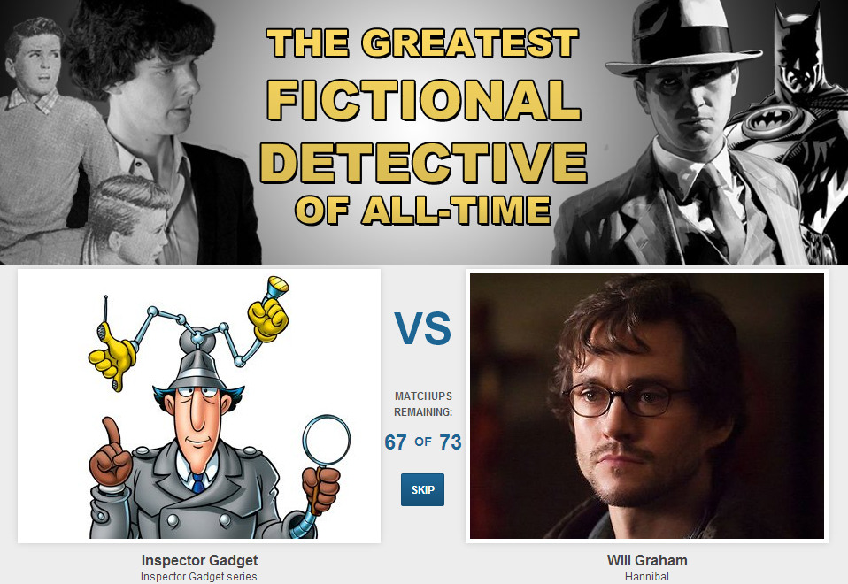 dorkly:
“ The Greatest Fictional Detective of All-Time
Finally, you can decide if Batman is better than the Boxcar Children.
ᐉᐉᐉ [Vote Now]
”