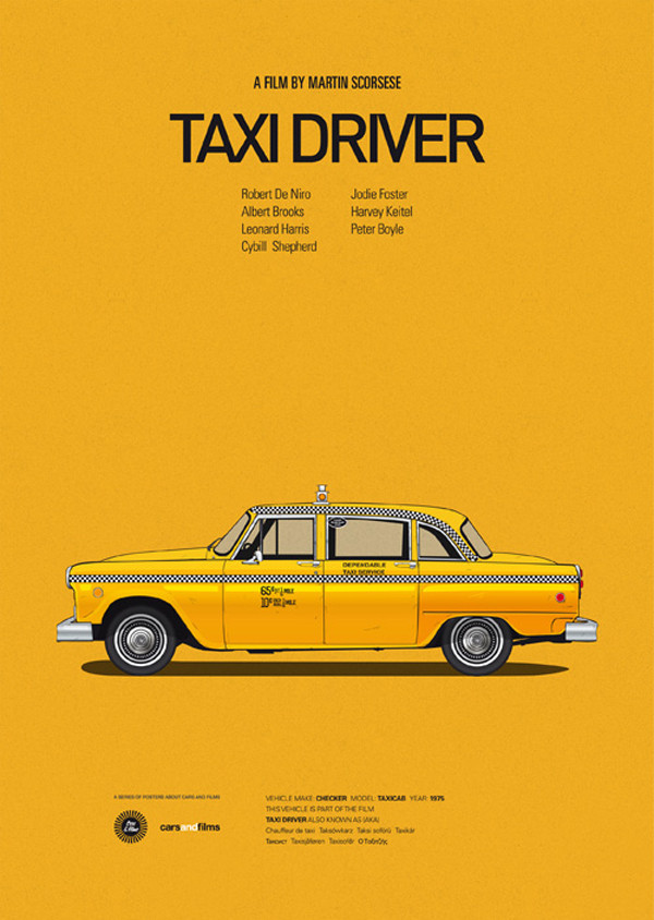 unknowngenre:  Cars and Films by Jesús Prudencio  Minimal posters of some of the