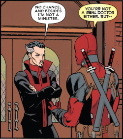 deadpoools:  Deadpool #27 Wade asks people