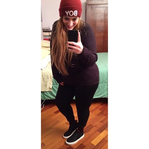 iamanganasa:  #ootn #blackonblack #newshoes #zara #boylondon #curvy #chubby #fashion #faipocolaganza