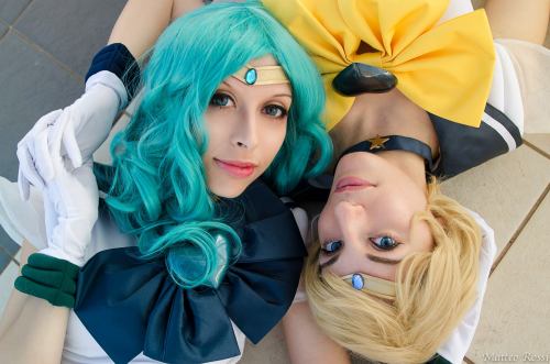 Sailor Neptune and Sailor Uranus Photo by Matteo Rossi me as NeptuneMyosotis Calendula as Uranus Rom