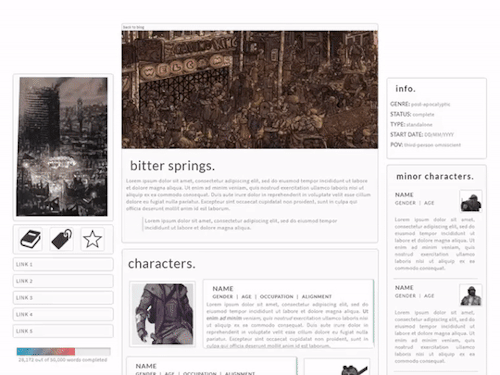 pigeonbooks: bittersprings; a novel wip page themepreview | code as a writeblr myself, i was pr