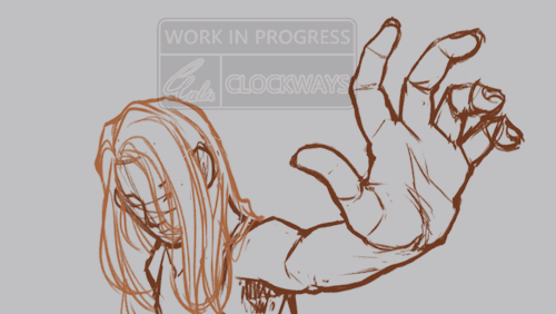 clockwaysarts:I am so tired of animating hair~ Why did I design Iza to have long hair? Oh right, for