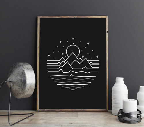 lesstalkmoreillustration:Minimalist Outdoor Prints By OkayBearSociety On Etsy*More Things & Stuf