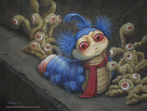 phoenix-chan:  “Allo” 12″ x 16″, gouache This piece is done for Gallery1988&