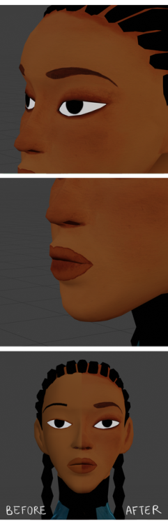 Here is how we decided to shade our characters&rsquo; faces! The UVs will be hand-painted with w