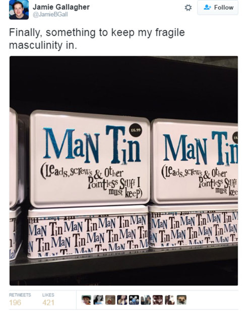 prokopetz:  micdotcom:  THIS TUMBLR POST IS FOR MEN ONLY. FEMALES ARE NOT ALLOWED TO USE THESE PRODUCTS OR EAT MAN SOUP.  I’m just disappointed the man-candles aren’t called “mandles”. 